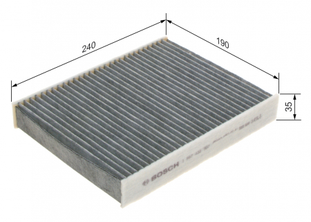 Filtru habitaclu BOSCH cu carbon activ 1987432387 [4]