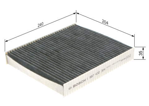 Filtru habitaclu cu carbon activ BOSCH 1987432304 [1]