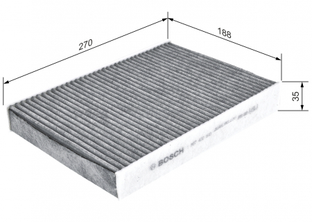 Filtru habitaclu BOSCH cu carbon activ 1987432549 [3]
