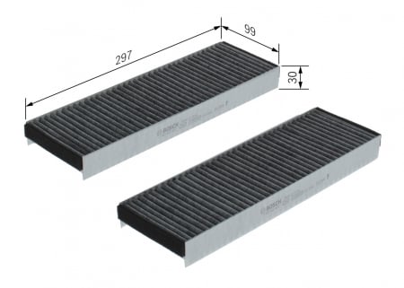 Filtru habitaclu BOSCH cu carbon activ 1987432422 [2]