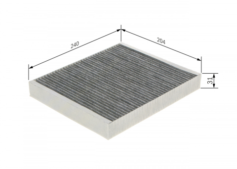 Filtru habitaclu cu carbon activ BOSCH 1987435575 [2]