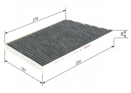 Filtru habitaclu BOSCH cu carbon activ 1987432370 [3]