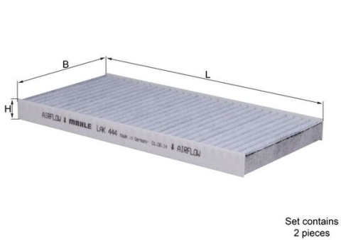 Filtre habitaclu - Filtru habitaclu cu carbon activ MAHLE LAK444/S