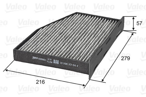 Filtru habitaclu cu carbon activ VALEO 698801 [3]