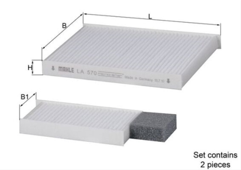 Filtre habitaclu - Filtru habitaclu MAHLE LA570/S