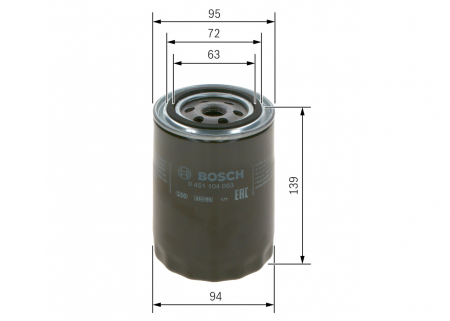 Filtre ulei - Filtru ulei BOSCH 0451104063