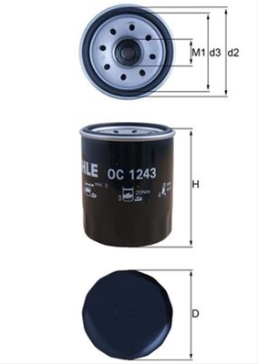Piese auto - Filtru ulei MAHLE OC1243