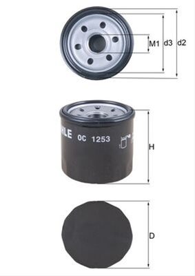 Piese auto - Filtru ulei MAHLE OC1253