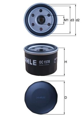 Piese auto - Filtru ulei MAHLE OC1570
