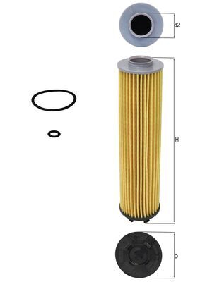 Piese auto - Filtru ulei MAHLE OX1340D