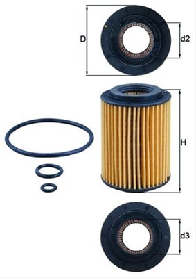 Piese auto - Filtru ulei MAHLE OX347D