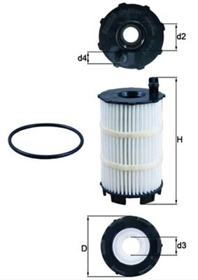 Piese auto - Filtru ulei MAHLE OX350/4D