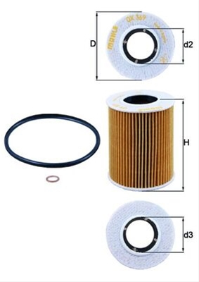 Piese auto - Filtru ulei MAHLE OX369D