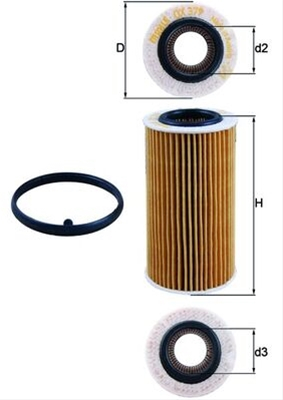 Piese auto - Filtru ulei MAHLE OX379D