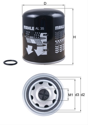 Piese auto - Filtru uscator MAHLE AL35