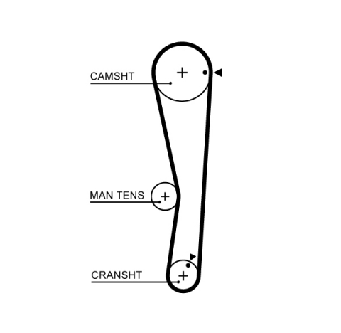 Curea distributie - Curea distributie GATES 5687XS
