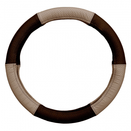 Husa Volan Piele Naturala Perforata Bej 37-39 Cm Mega Drive [5]