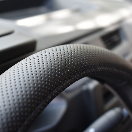 ACCESORII AUTO INTERIOR - Husa Volan Gri Si Negru 37-39 Cm