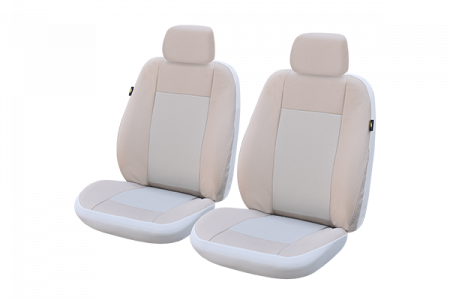HUSE AUTO - Huse Scaun Fata Lux Bej - Set 2 Buc