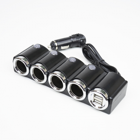 Incarcator Auto Pni Lighter 04 Cu 4 Iesiri Bricheta 12V/24V Si 2 Iesiri Usb (1A), Indicator Led [5]