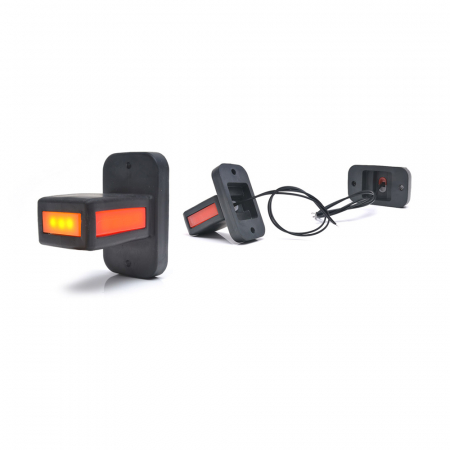 ACCESORII - LAMPA GABARIT LED CU BRAT 1169 W168.32, 12V-24V, POZITIE ALB / ROSU / PORTOCALIU WAS