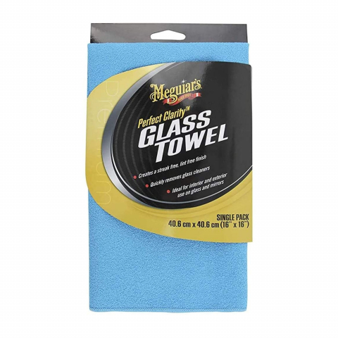 Detailing si Cosmetica - Laveta Microfibre Sticla Meguiar's Glass Towel, 40x40 cm