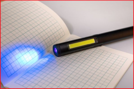 Led Cob Stripe Lampa De Inspectie 350 Lumeni Cu Led Uv Spot ?I Pointer Laser [17]