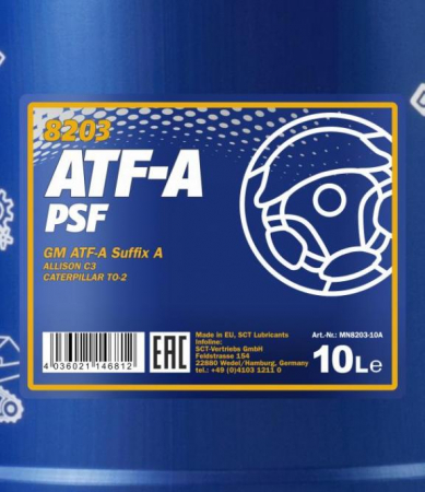 Ulei de transmisie MANNOL ATF-A PSF AUTOMATIC FLUID - 10 Litri [1]