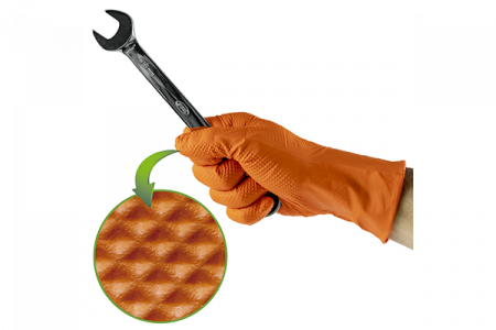 CONSUMABILE SERVICE - Manusi Din Nitril De Culoare Orange 7.0 Marimea: L (100 De Unitati) Jbm