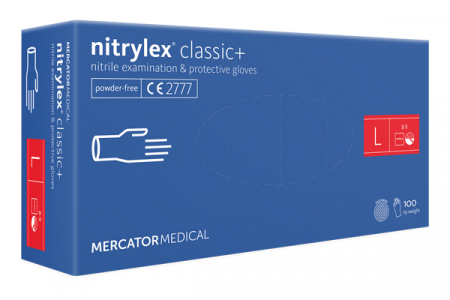 CONSUMABILE SERVICE - MANUSI PROTECTIE ALBASTRE DIN NITRIL CLASSIC L SET 100BUC NITRYLEX