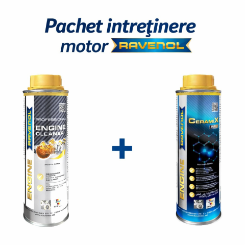 Pachet intretinere motor Ravenol Professional Engine Cleaner + Ravenol CeramiX-Pro
