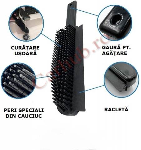 Perie multifunctionala cu racleta pentru inlaturarea parului [1]