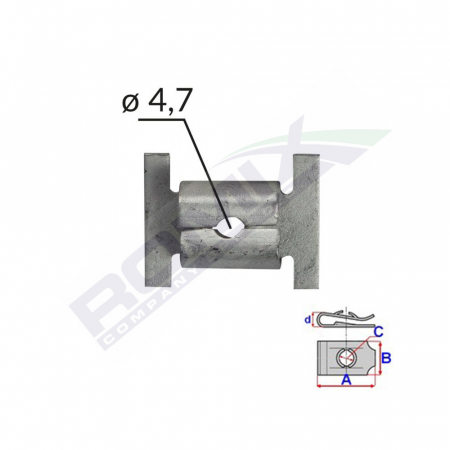 ACCESORII - Priza Montare 12 X 14 Pentru Surub 4.7 Set 10 Buc
