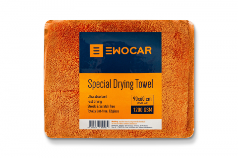 Detailing si Cosmetica - Prosop uscare ultra absorbant din microfibra portocaliu 90x60cm, 1200GSM