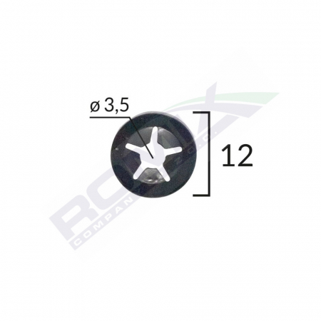 Saiba Fixare Tapiterie Universal - Negru - 12Mm Set 25 Buc [1]