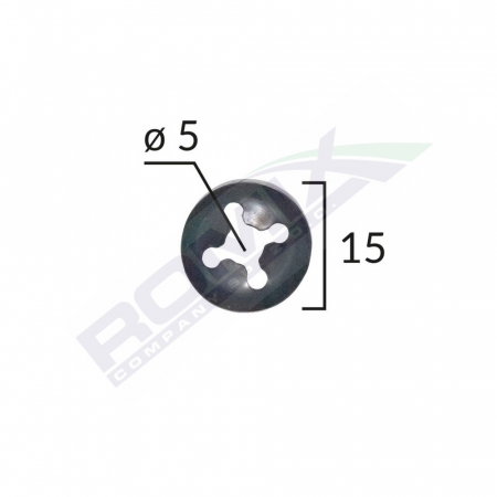 Saiba Fixare Tapiterie Universal - Negru - 15Mm Set 25 Buc [1]