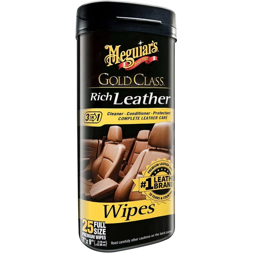 Detailing si Cosmetica - Servetele Intretinere Piele Meguiar's Rich Leather Wipes, 30 buc