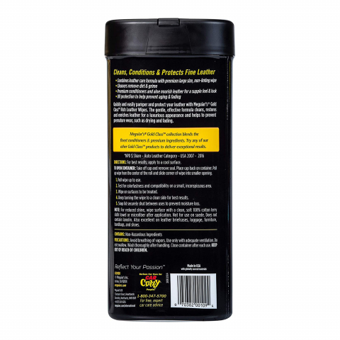 Servetele Intretinere Piele Meguiar's Rich Leather Wipes, 30 buc [1]