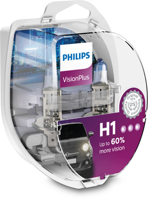 Set 2 Becuri Far H1 55W 12V Vision Plus Philips [2]