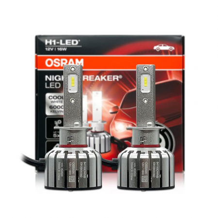 BECURI AUTO - Set 2 Becuri Night Breaker Led H1 Omologare Rar Osram