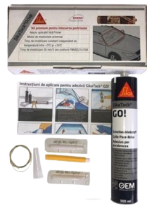 Chimice auto - Set adeziv parbriz SIKA Tack go
