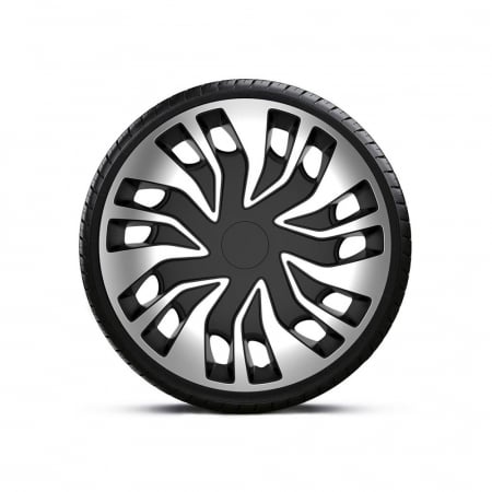 ACCESORII - Set Capace Roti 16` Silver&Black Fast Van