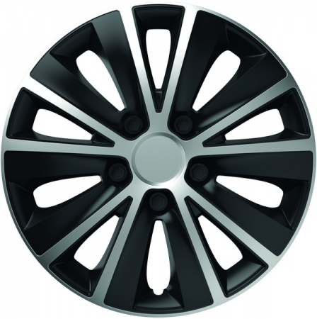 ACCESORII - Set Capace Roti 16` Silver&Black Rapide