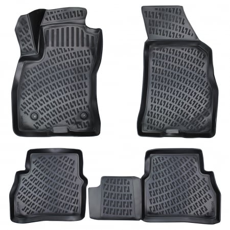 COVORASE AUTO INTERIOR - Set Covorase Auto Cauciuc Umbrella Pentru Fiat Doblo (Facelift) 2015-