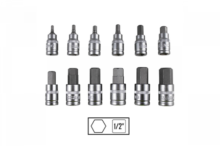 ACCESORII - Set De 12 Piese 1/2Inch Imbusuri Hex. Jbm