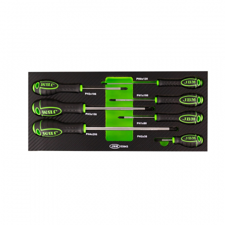 ACCESORII - Set De 7 Surubelnite Stelate In Suport Spuma Eva Jbm