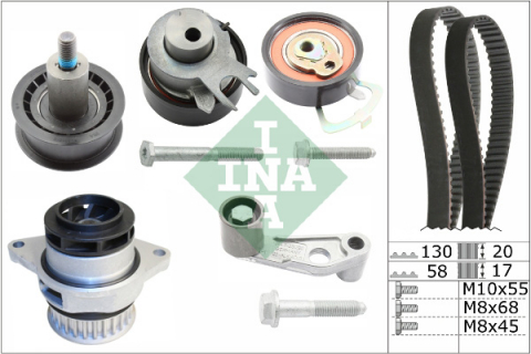 Piese auto - Set distributie + pompa de apa INA 530008930