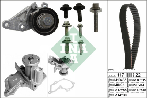 Piese auto - Set distributie + pompa de apa INA 530014030