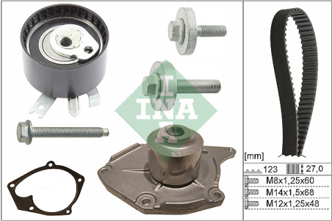 Piese auto - Set distributie + pompa de apa INA 530019731