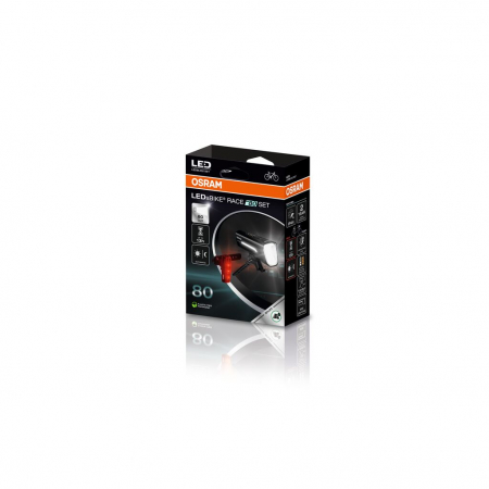 BECURI AUTO - Set Far Si Stop Cu Led Pt Bicicleta 80Lx Osram